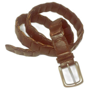 STRUCTURE LEATHER BELT Steel BUCKLE  38 Unisex